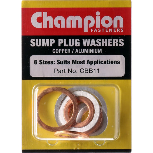 Champion Blister Assortment Flat Copper Washers - CBB11