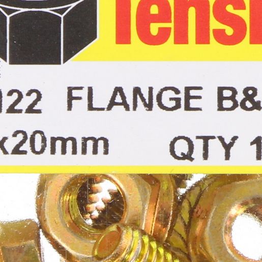 Champion Hex Set Screw & Nut High Tensile Flanged 10Af M6 x 20mm Grade 8.8 - FBM22