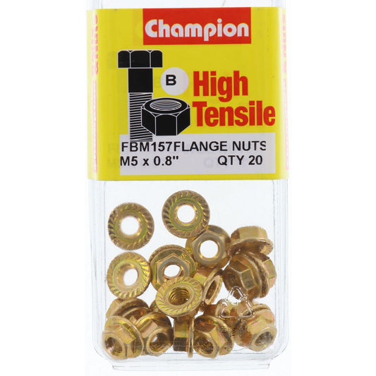 Champion Hex Nut Flanged M5 x 0.8mm - FBM157