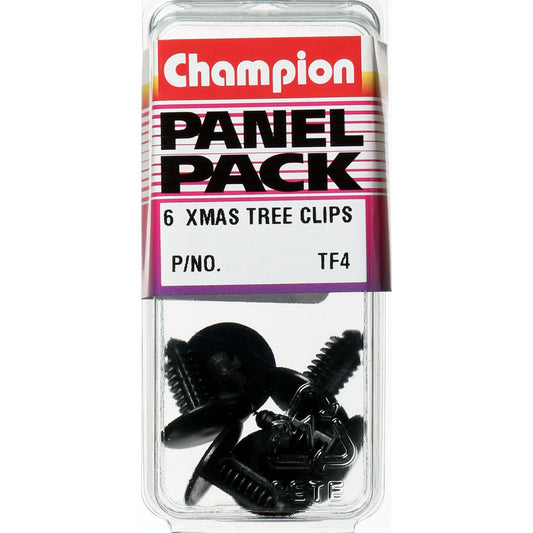 Champion Xmas Tree Clip  Black Len: 16.3mm Stem Dia: 7.8mm Head: 14.8mm - TF4