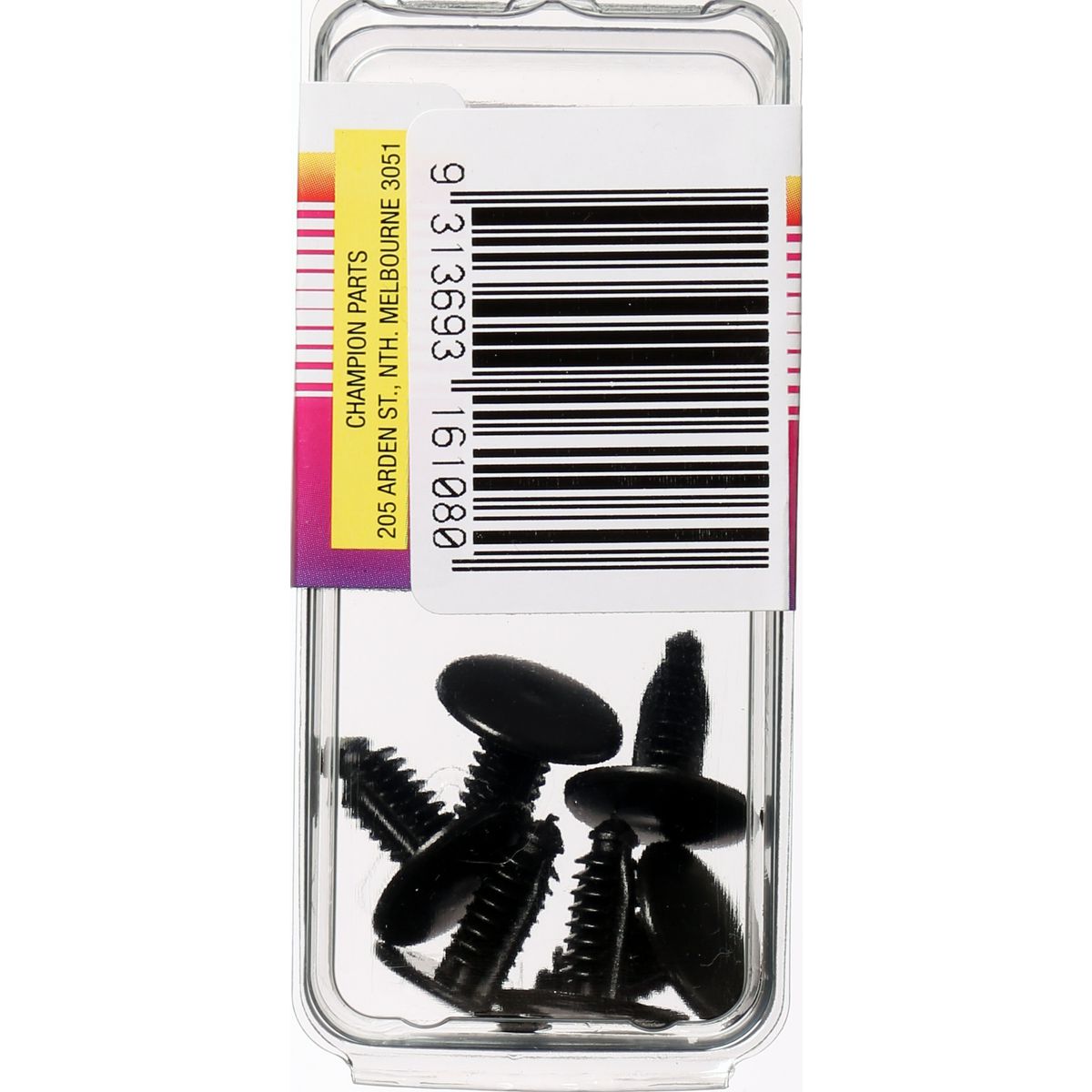 Champion Xmas Tree Clip  Black Len: 16.3mm Stem Dia: 7.8mm Head: 14.8mm - TF4