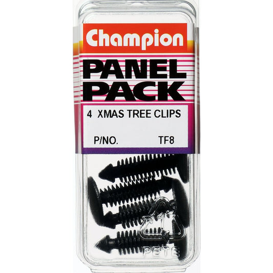 Champion Xmas Tree Clip  Black Len: 27mm Stem Dia: 6.8mm Head: 16mm - TF8