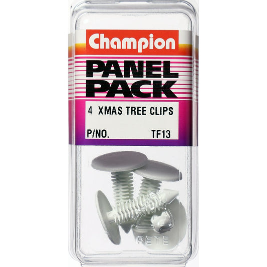 Champion Xmas Tree Clip  White Len: 27mm Stem Dia: 7.6mm Head: 20.4mm - TF13