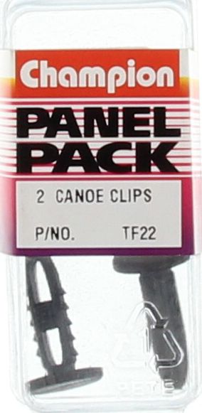 Champion Canoe Clip  Black Len: 26.5mm Hole: 7.5 7.6mm Head: 11mm - TF22