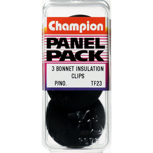 Champion Bonnet Retainer  Black Len: 18mm Hole: 9mm Head: 35mm - TF23