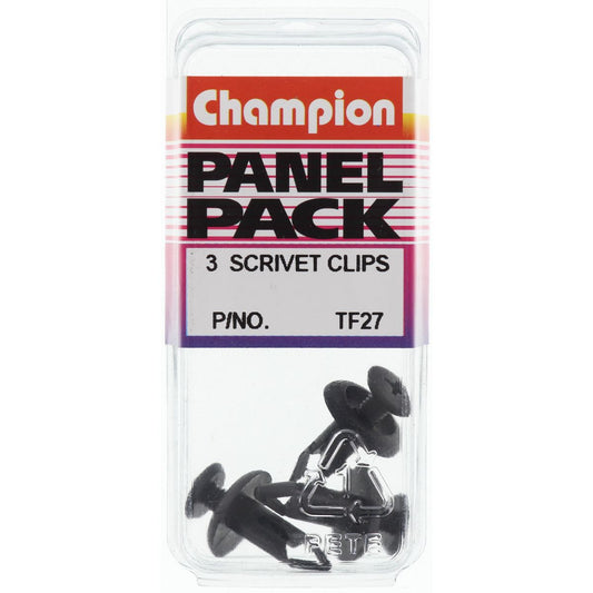Champion Screw Type  Black Len: 18mm Hole: 6mm Head: 15mm - TF27