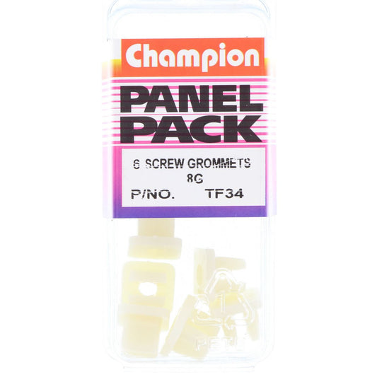 Champion Screw Grommet  White Screw Size: 4.2mm Hole: 8.3x8.3mm - TF34
