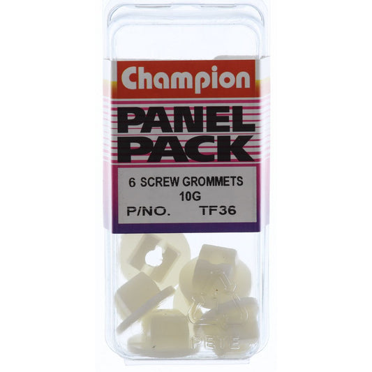 Champion Screw Grommet  Clear Len: 8.9mm Screw Size: 4.8mm Hole: 9.5x9.5mm Head :17mm - TF36