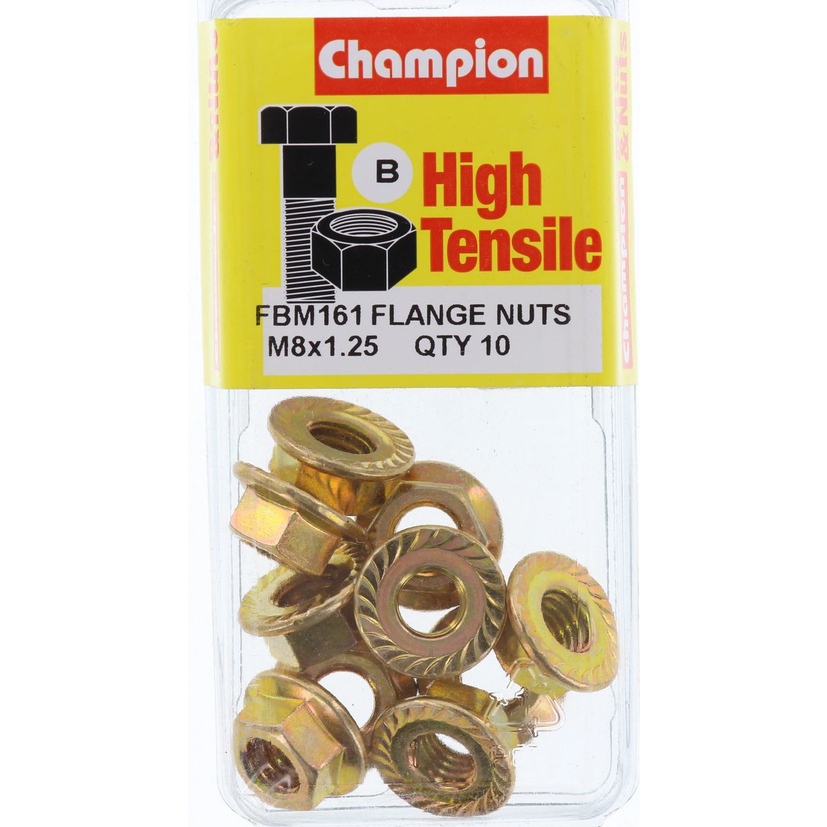 Champion Hex Nut Flanged M8 x 1.25mm - FBM161