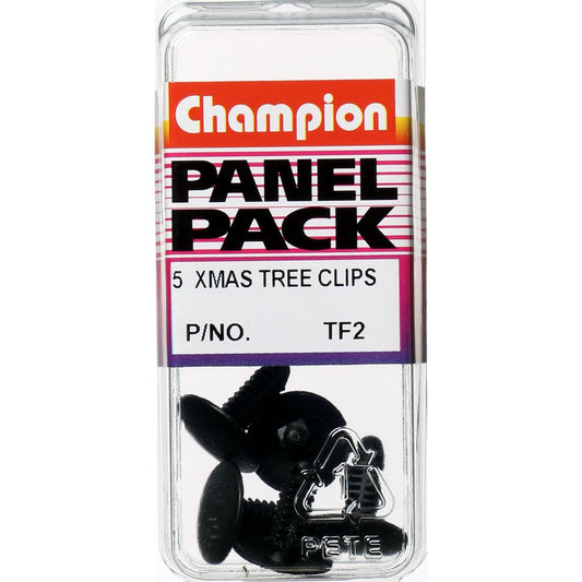 Champion Xmas Tree Clip  Black Len: 18mm Stem Dia: 4.7mm Head: 16mm - TF2