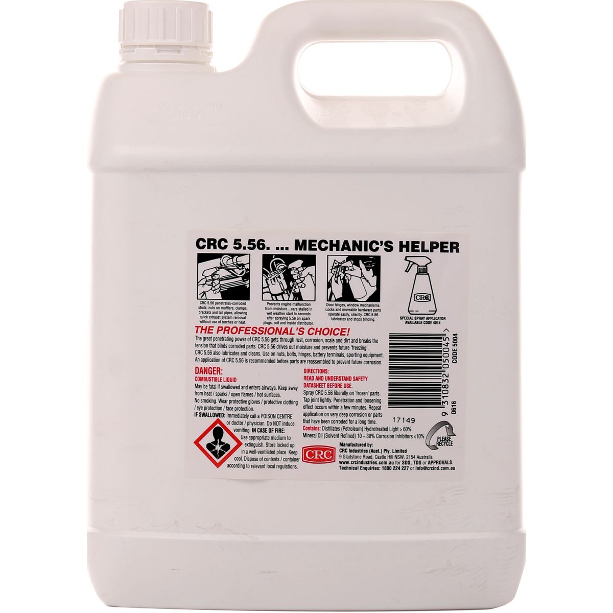 CRC 5.56 Multi-Purpose Spray Lubricant 4L - 5004