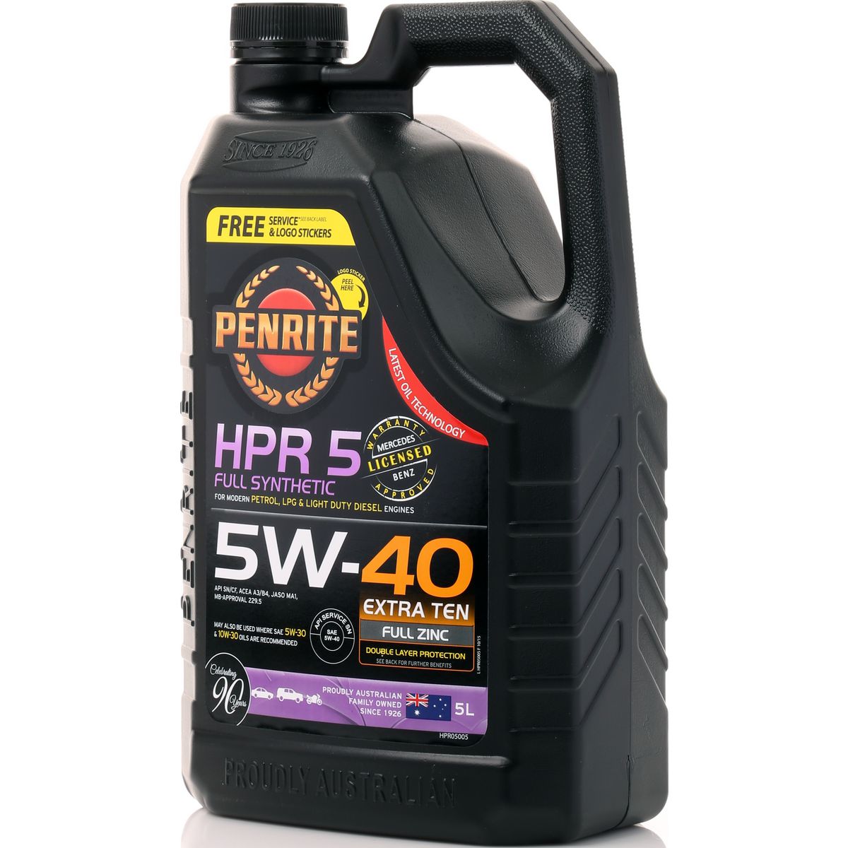 Penrite HPR 5 SAE 5W-40 Engine Oil 5L - HPR05005