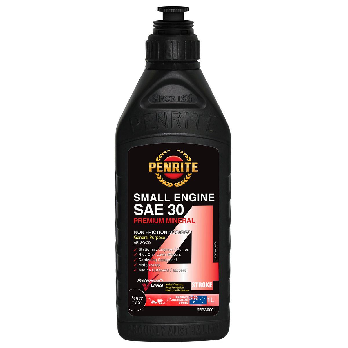Penrite Small Engine 4 Stroke Oil SAE 30 1L - SEFS30001