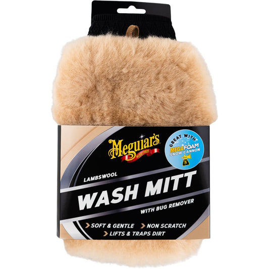 Meguiar's Lambswool Wash Mitt with Bug Remover - AG1015