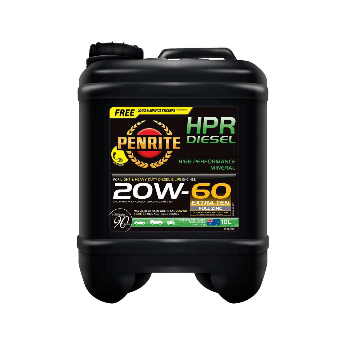 Penrite HPR Diesel SAE 20W-60 Engine Oil 10L - HPRD010