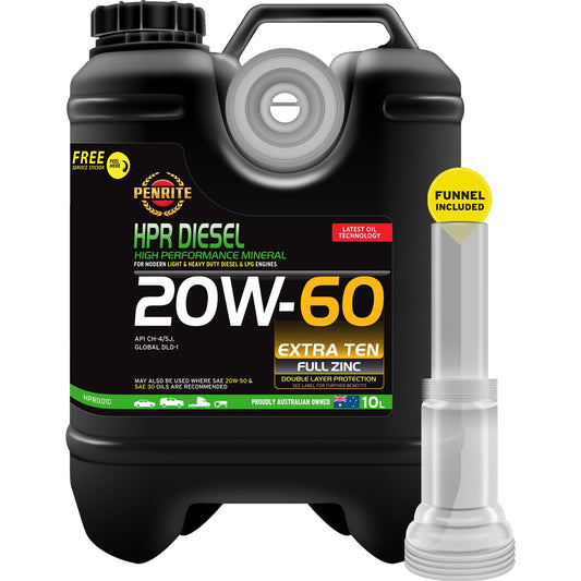 Penrite HPR Diesel SAE 20W-60 Engine Oil 10L - HPRD010