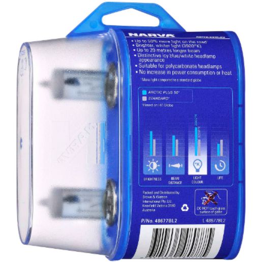 Narva H4 P43t 38 Arctic Blue Globe 12V 60/55W - 48677BL2