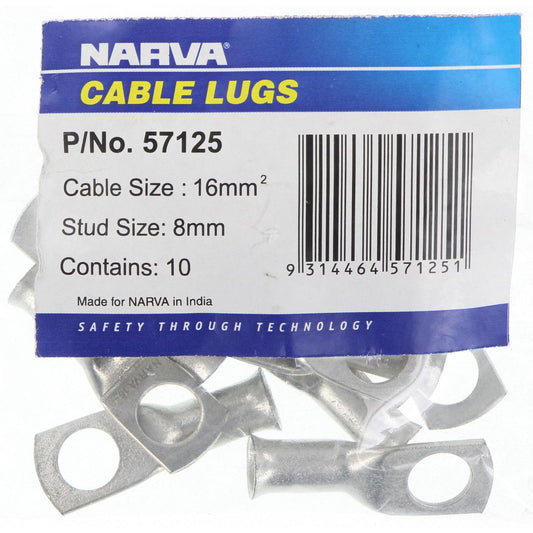 Narva Cable Lug 16-8mm 10 Pack - 57125