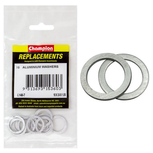 Champion Washer Flat Aluminium M18 x 24 x 1.5mm - C140-7