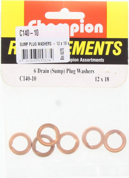 Champion Washer Crush Sealing Copper M12 x 18mm - C140-10