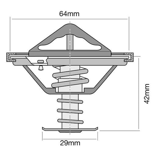 Tridon High Flow Thermostat 64mm - 82 Degrees C - TT301-180P