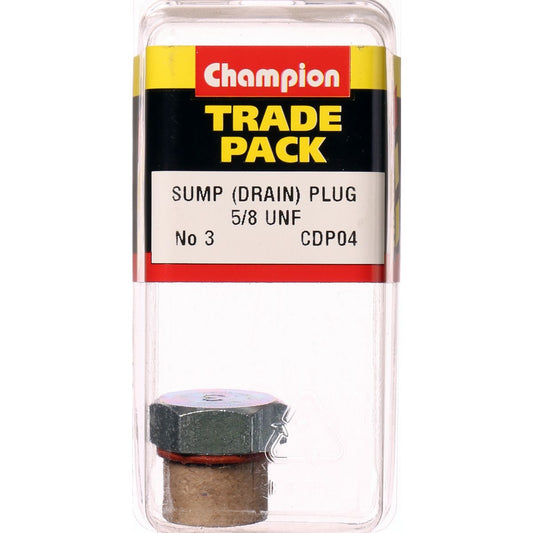 Champion Drain Plug No.3 5/8in UNF - CDP04