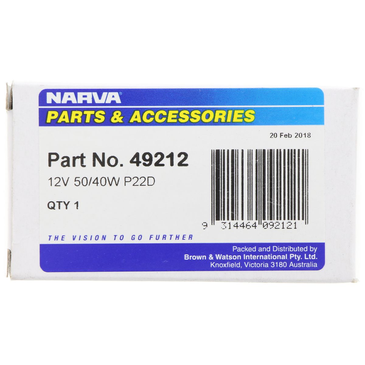 Narva R2 P22d Globe 12V 50/40W - 49212