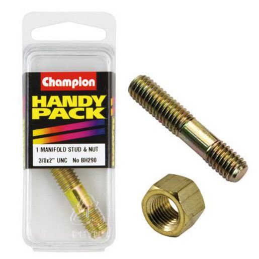 Champion Manifold Stud & Nut 3/8in x 2in UNC - BH290