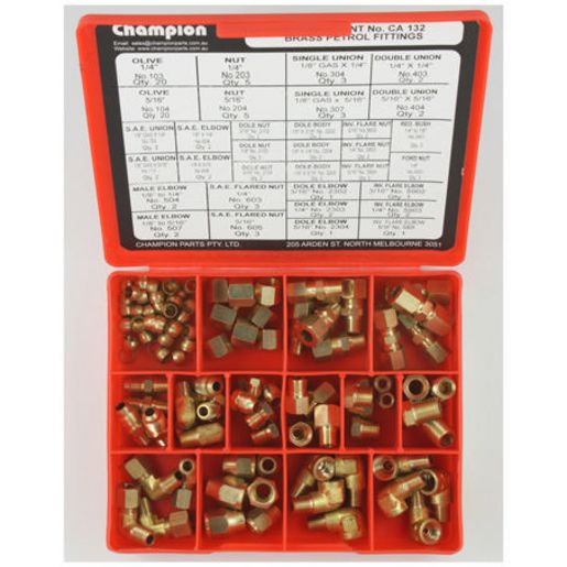 Champion Brass Fittings (Fuel+Brake Line) Assortment - CA132