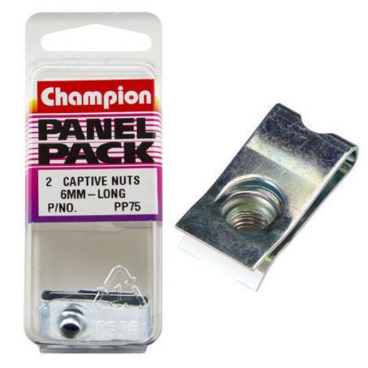 Champion Long Captive Nuts 6x1.00mm - PP75