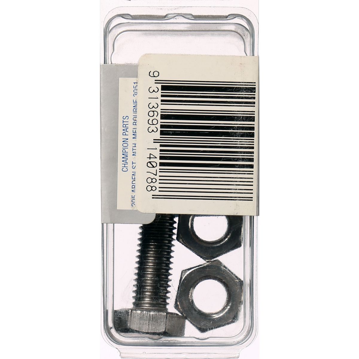 Champion Hex Set Screw & Nut Stainless Steel M10x25mm & M10x1.50mm 316/A4 - CSP48