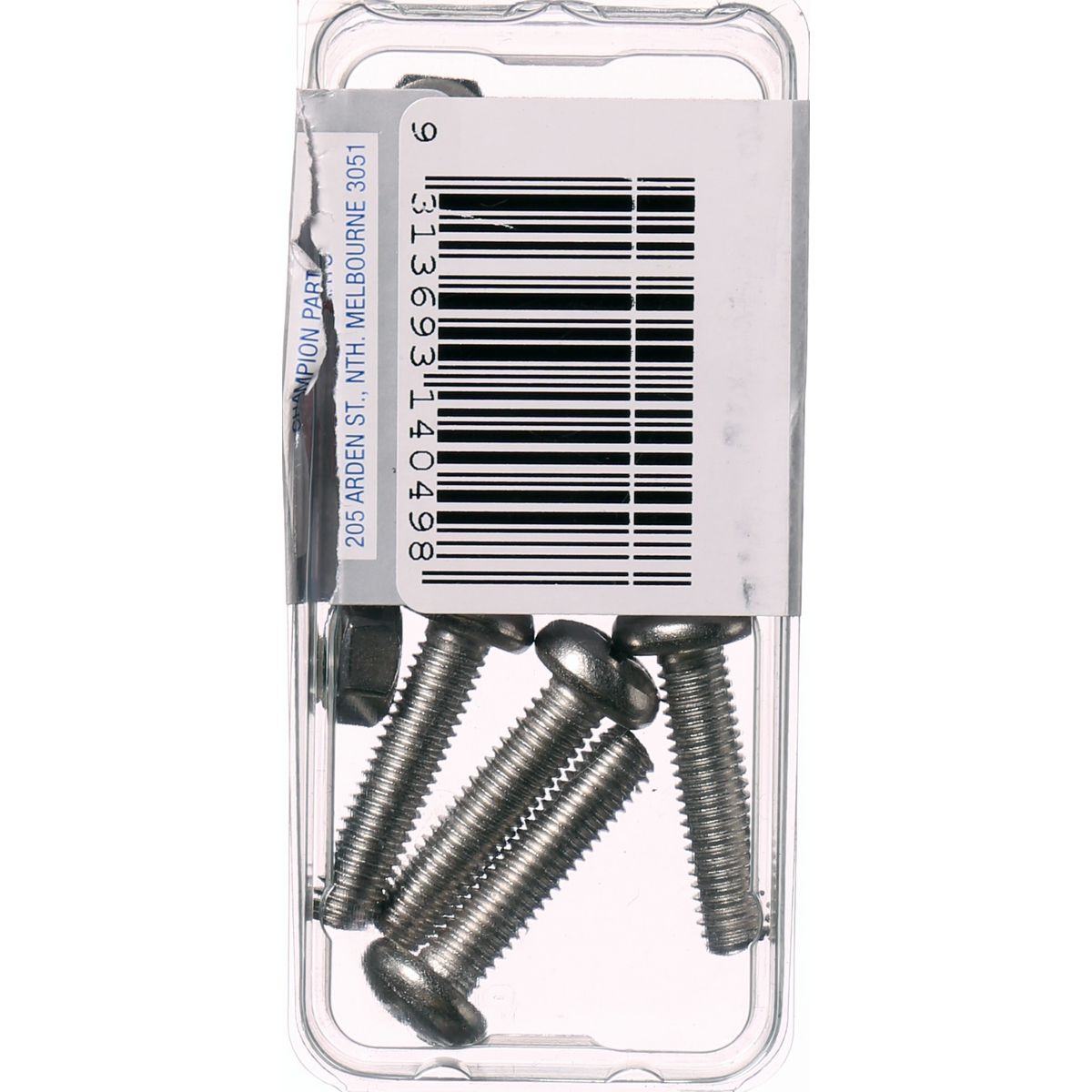 Champion Machine Screw & Nut Pan Phillips Stainless Steel M6x25 & M6x1.00mmmm 316/A4 - CSP19