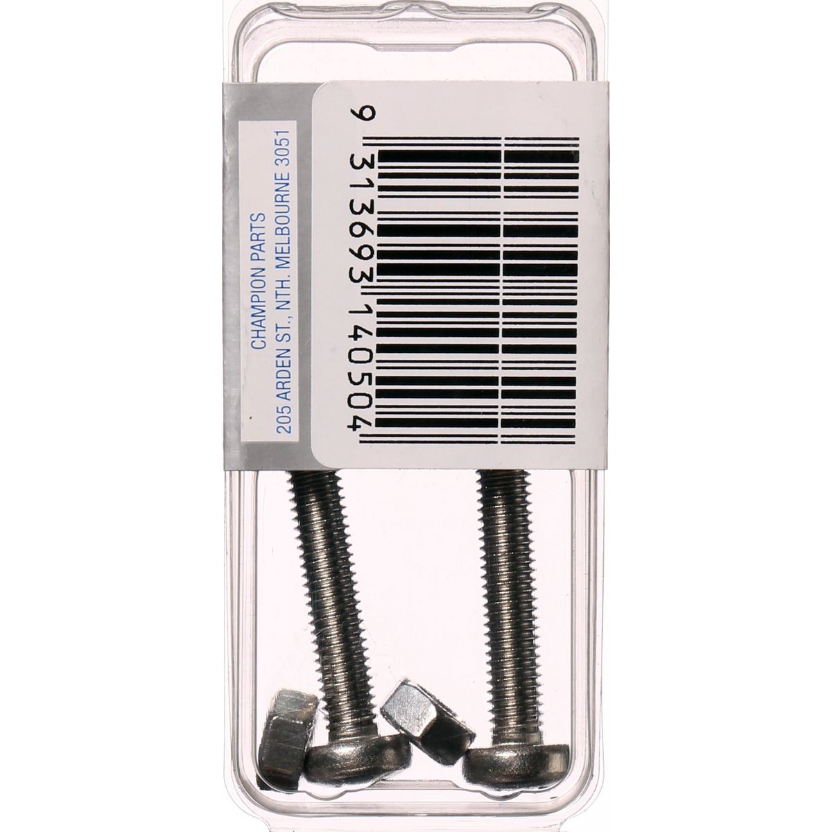 Champion Machine Screw & Nut Pan Phillips Stainless Steel M6x50mm & M6x1.00mm 316/A4 - CSP20