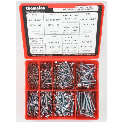 Champion Machine Screw & Nut Assortment - CA290