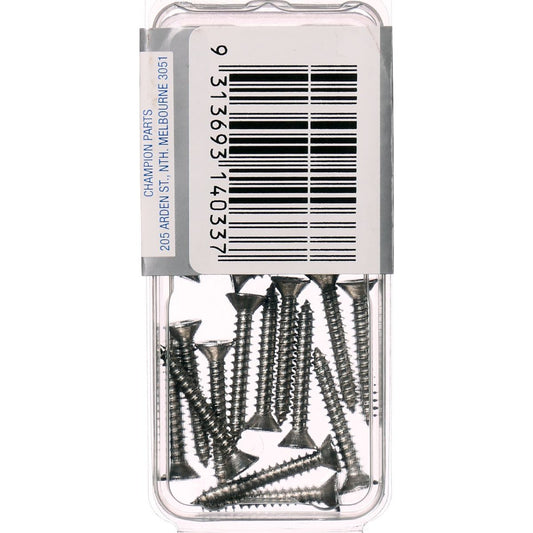 Champion Self Tapper Screw CSK Phillips Stainless Steel 3.5x25mm 316/A4 - CSP04