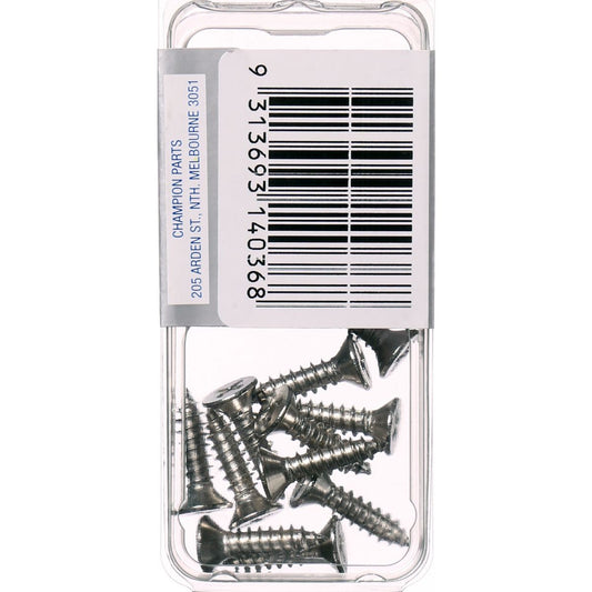 Champion Self Tapper Screw CSK Phillips Stainless Steel 4.8x19mm 316/A4 - CSP07