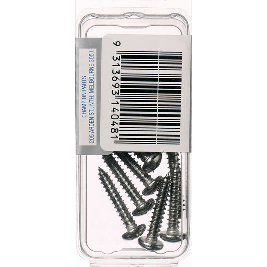 Champion Self Tapper Screw Pan Phillips Stainless Steel 4.8x25mm 316/A4 - CSP18