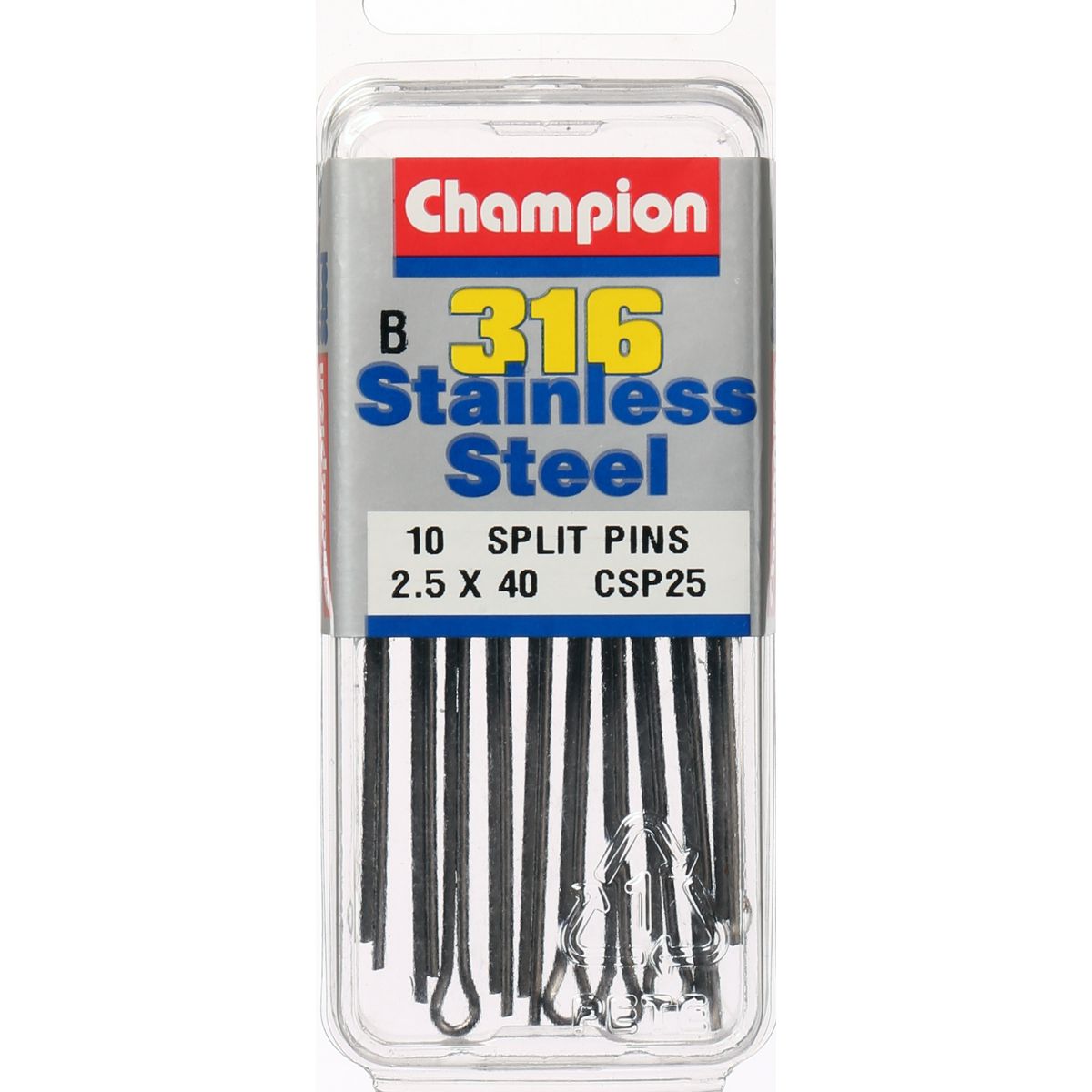 Champion Split Pin Stainless Steel 2.5x40mm 316/A4 - CSP25