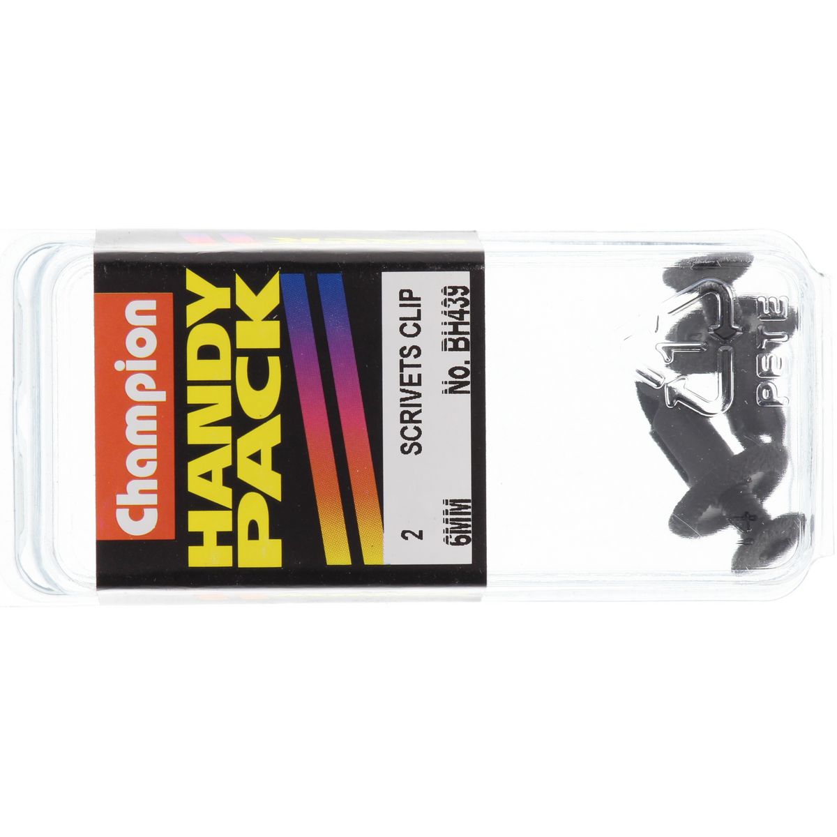 Champion Screw Type Black Len:18mm Hole:6mm Head:15mm - BH439