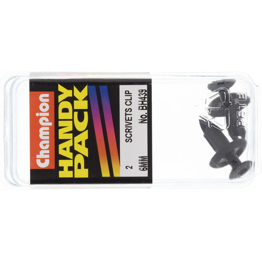 Champion Screw Type Black Len:18mm Hole:6mm Head:15mm - BH439