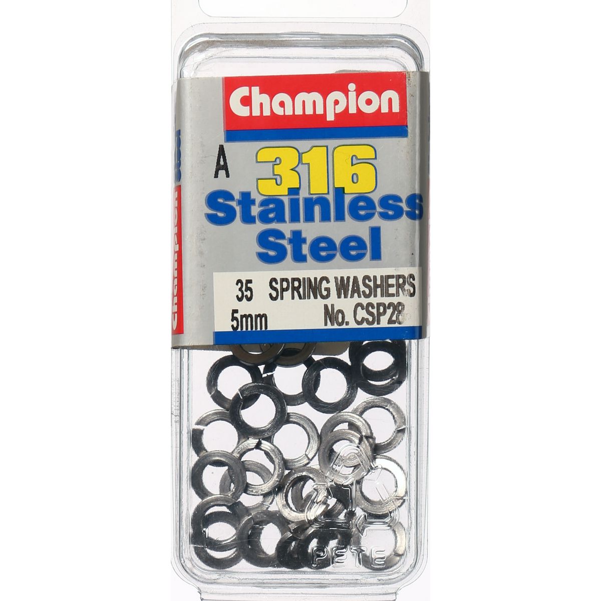 Champion Washer Spring Stainless Steel 5mm 316/A4 - CSP28