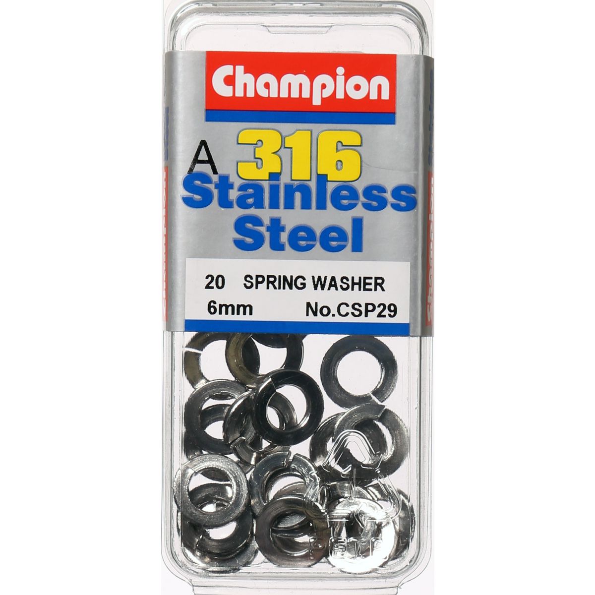 Champion Washer Spring Stainless Steel 6mm 316/A4 - CSP29