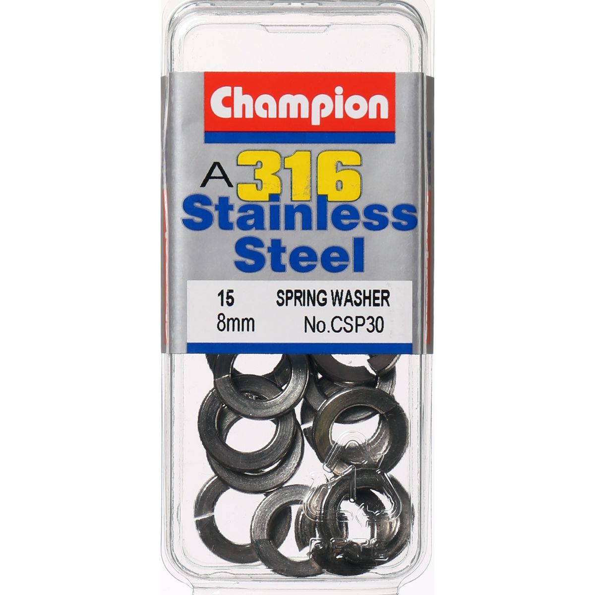 Champion Washer Spring Stainless Steel 8mm 316/A4 - CSP30