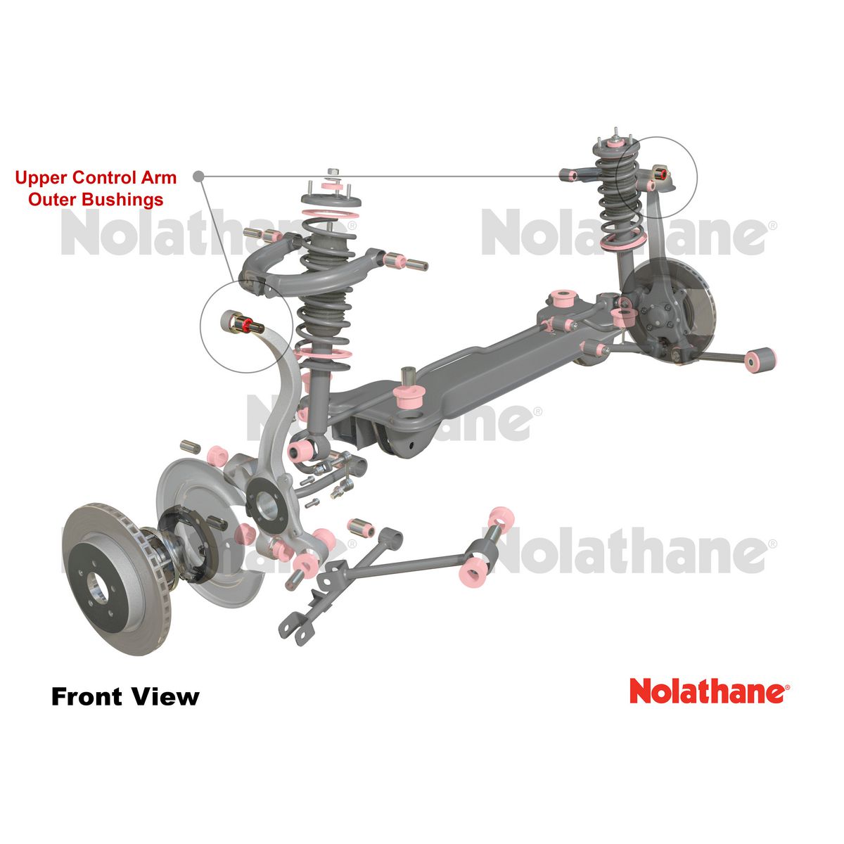 Nolathane Rear Control Arm Bushing Kit - 46182