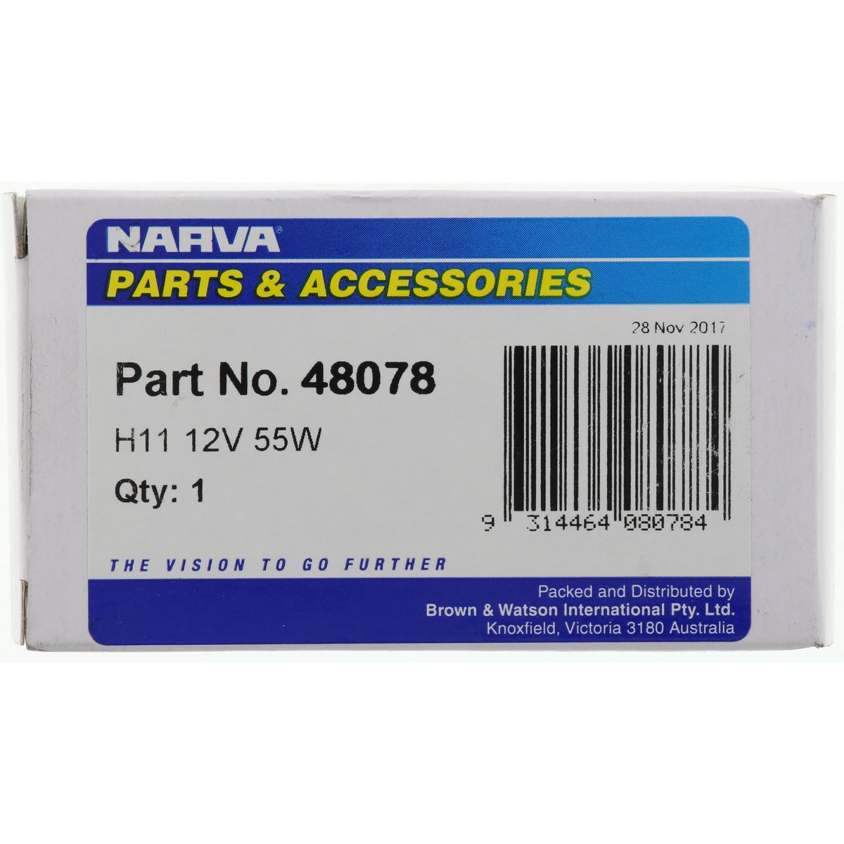 Narva H11 Globe PGJ19-2 12V 55W - 48078