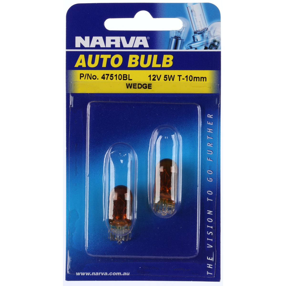 Narva WY5W Wedge W2.1x9.5d Globe 12V 5W - 47510BL