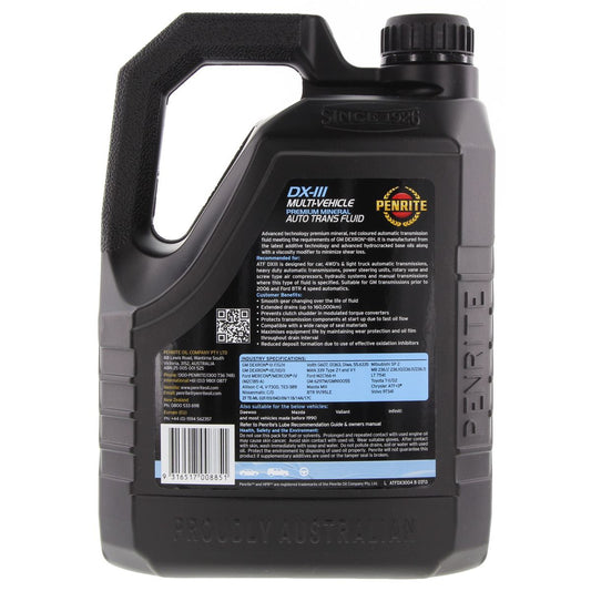 Penrite ATF DXIII Multi Vehicle Automatic Transmission Fluid 4L - ATFDX3004