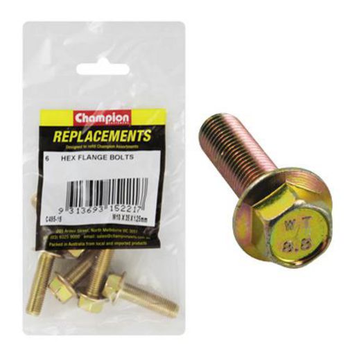 Champion Hex Flange Bolt High Tensile M10 x 35 x 1.25mm 14Af Grade 8.8 - C495-15