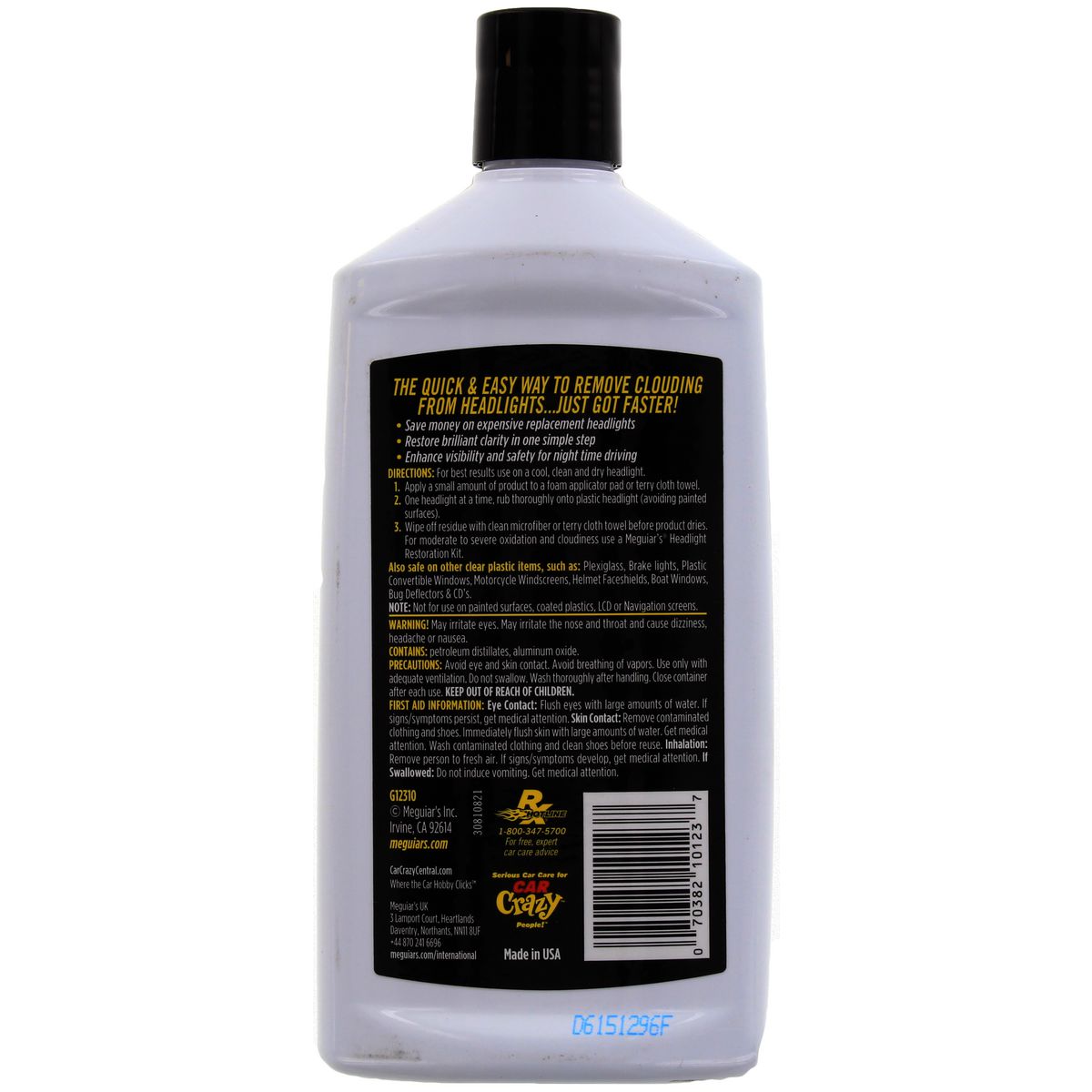 Meguiar's PlastX Plastic Cleaner & Polish 296ml - G12310