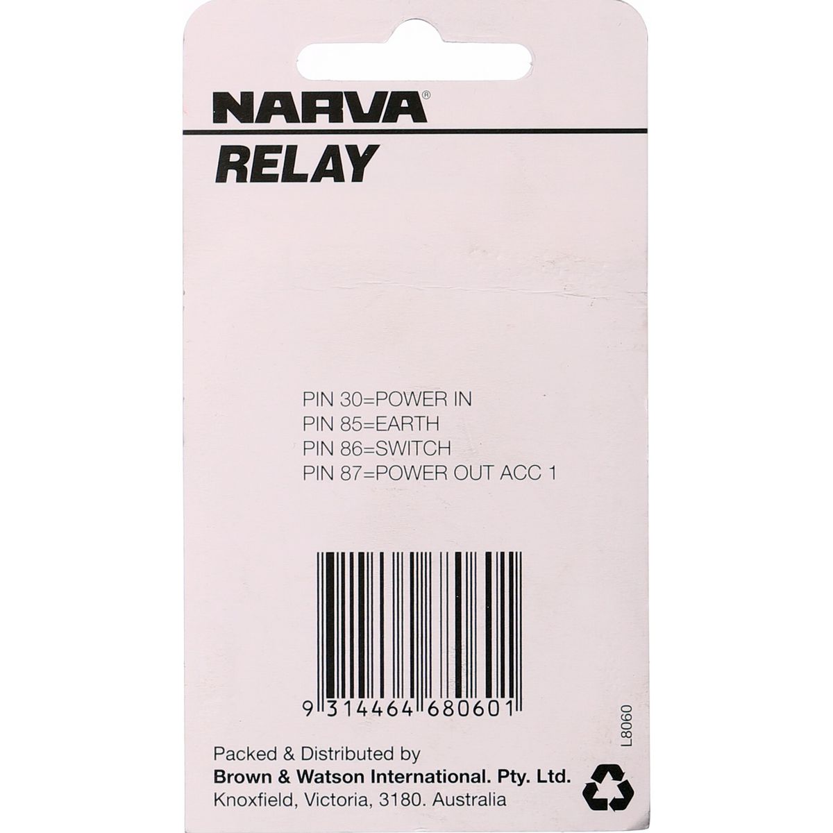 Narva 12v Relay 4 Pin 30A - 68060BL